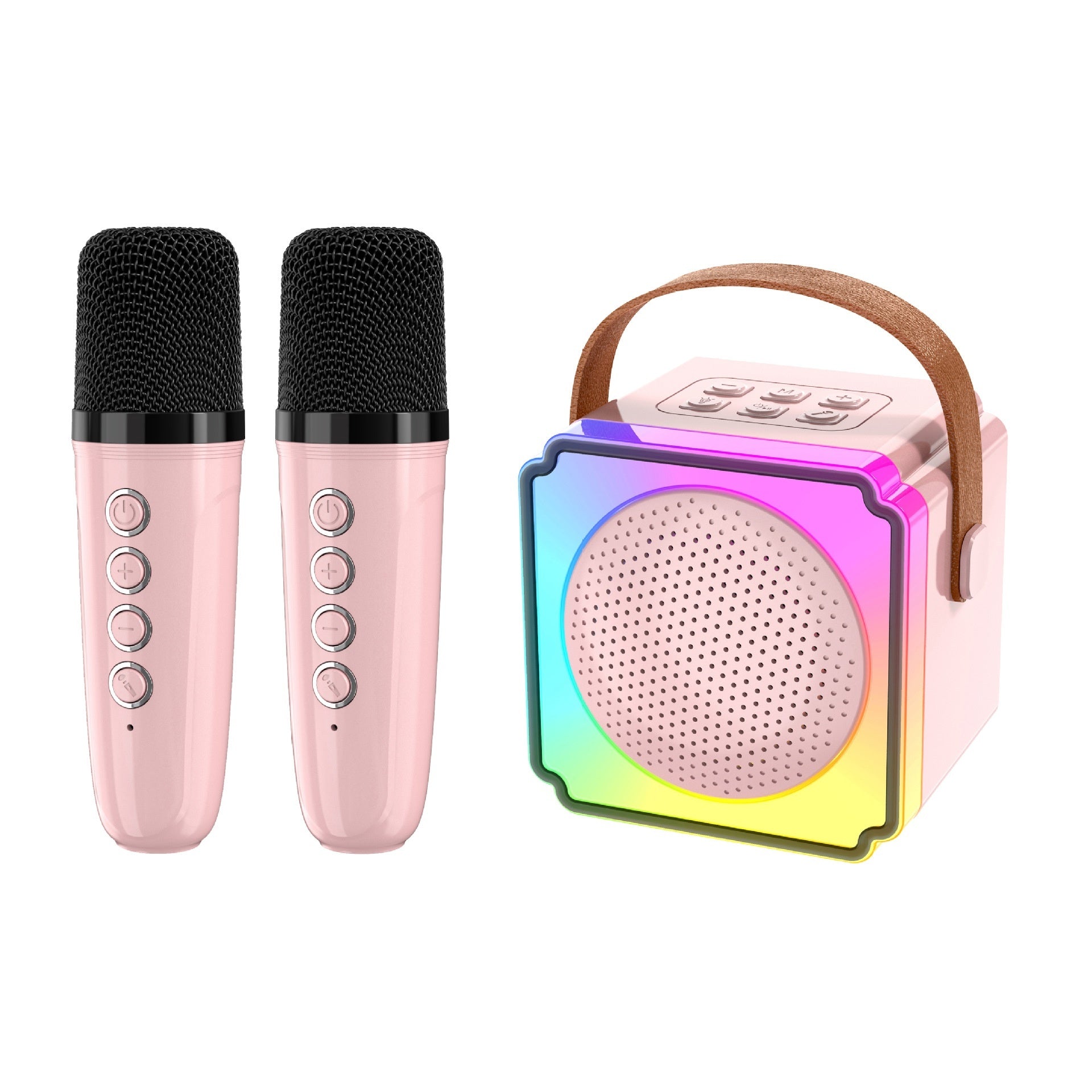 Double Microphone Speaker – USB-Powered Music & Outdoor Karaoke