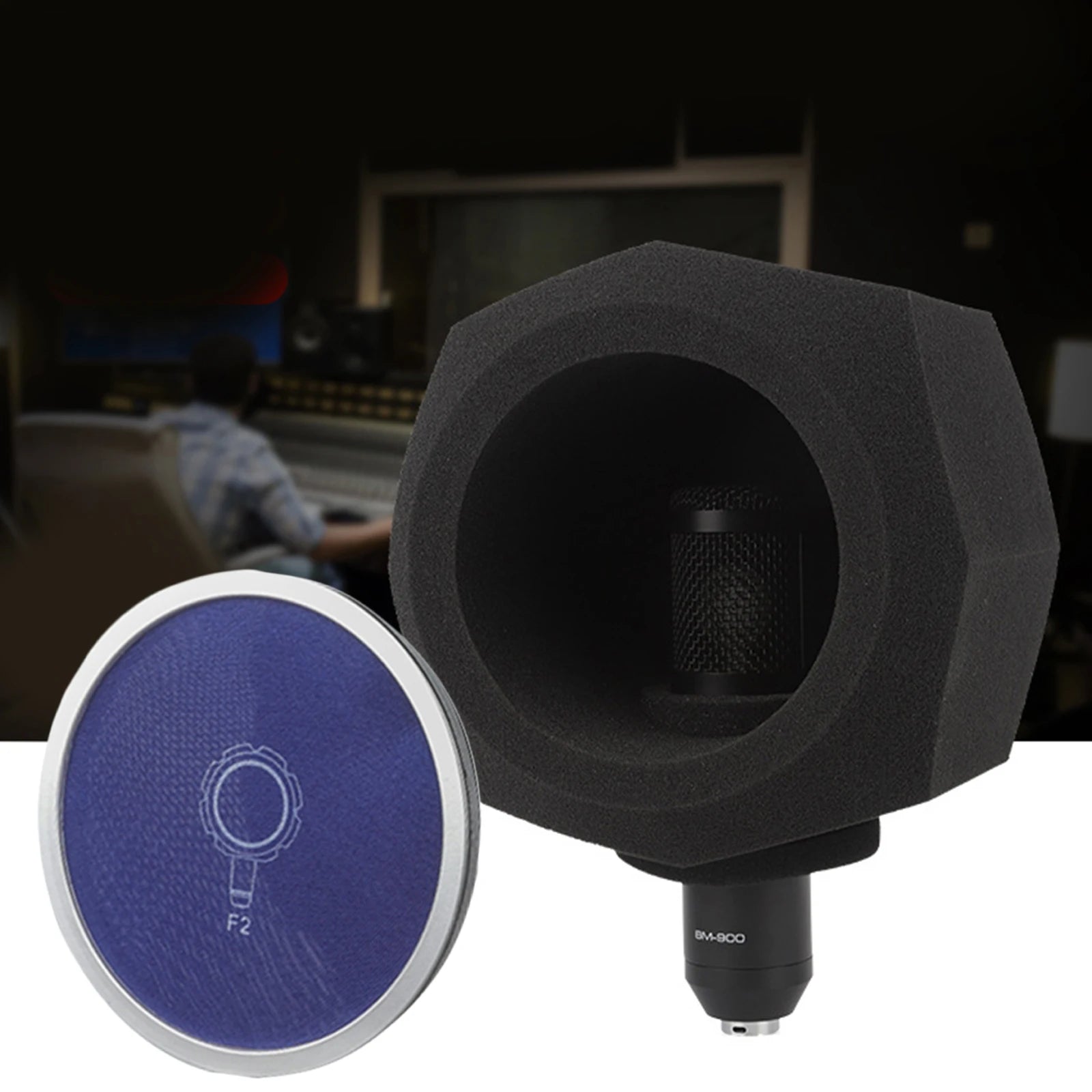Portable Microphone Isolation Ball – Compact Foam Pop Filter Shield