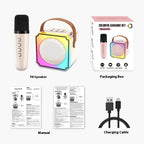 Double Microphone Speaker – USB-Powered Music & Outdoor Karaoke