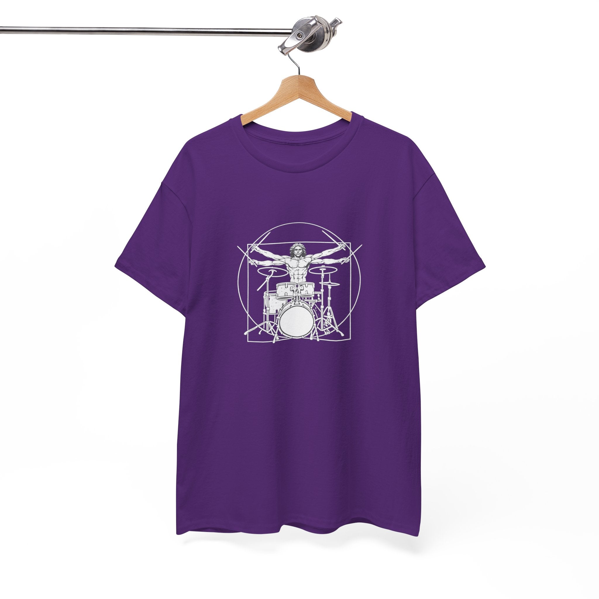 Drummer Vitruvian T-shirt - Drum Kit Graphic Tee Musician Shirt