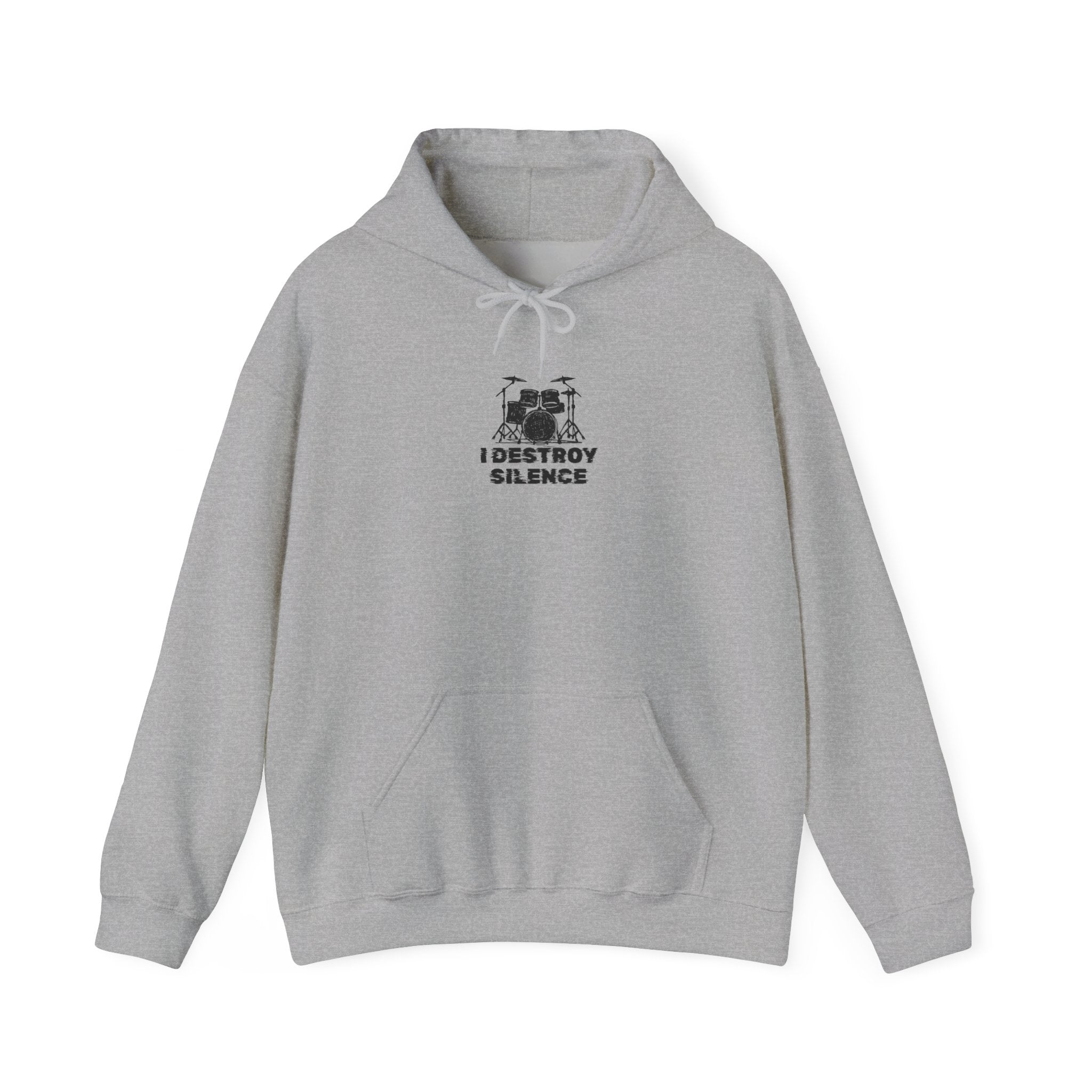 I Destroy Silence Hoodie - Drummer Sweatshirt Drum Kit Music Pullover