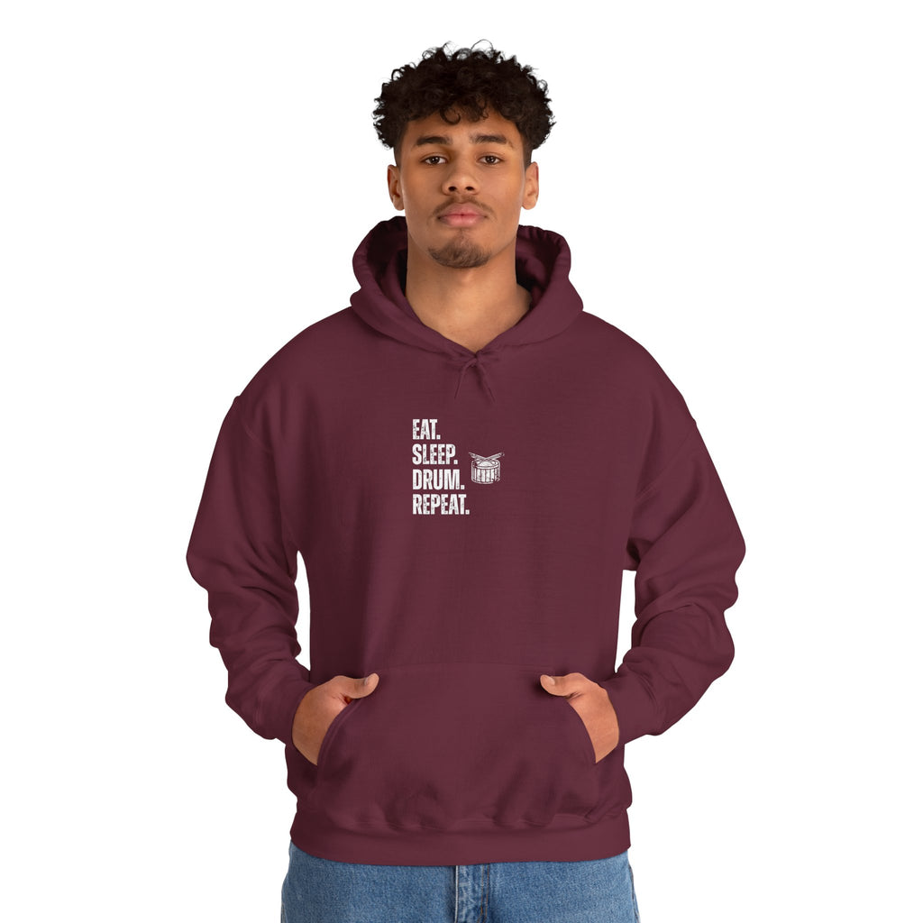 Eat Sleep Drum Repeat Hoodie - Drummer Sweatshirt