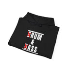 Drum and Bass Hoodie - Funny Drummer Sweatshirt Rum & Ass Music Pullover