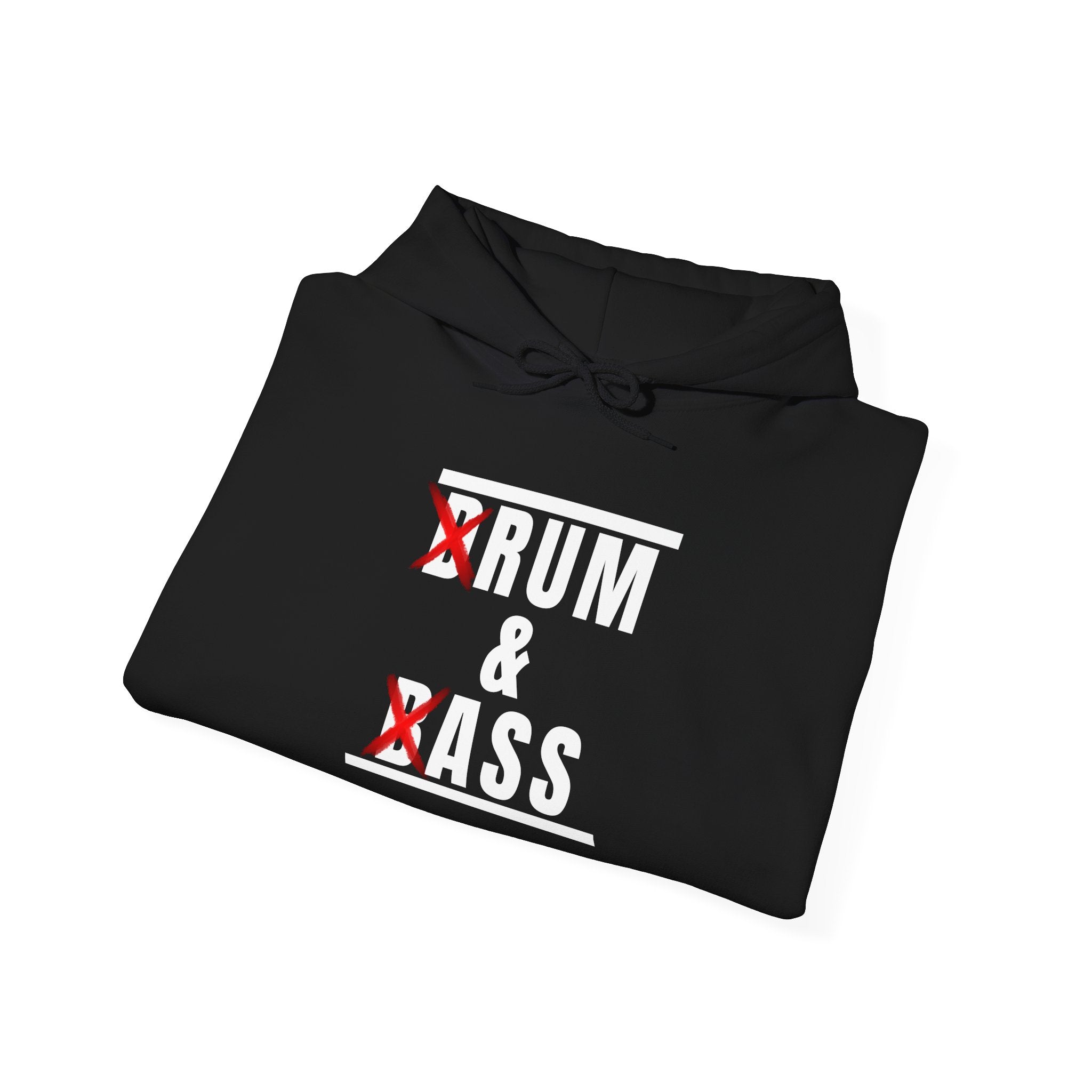 Drum and Bass Hoodie - Funny Drummer Sweatshirt Rum & Ass Music Pullover