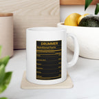 Drummer Nutritional Facts Mug – Drummer Gift Coffee Mug
