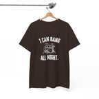 I Can Bang All Night T-Shirt - Vintage Drum Set Graphic Tee for Drummers