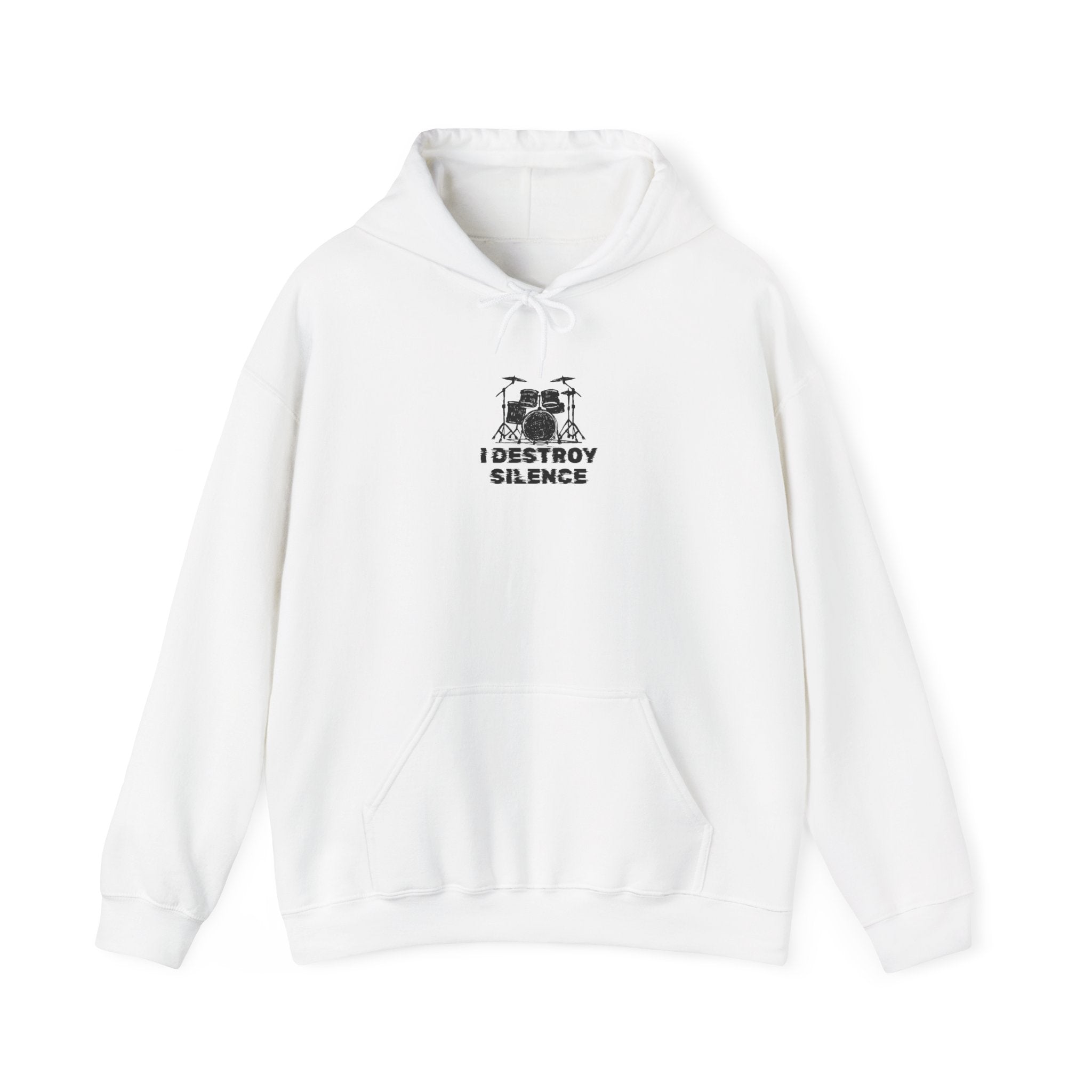 I Destroy Silence Hoodie - Drummer Sweatshirt Drum Kit Music Pullover