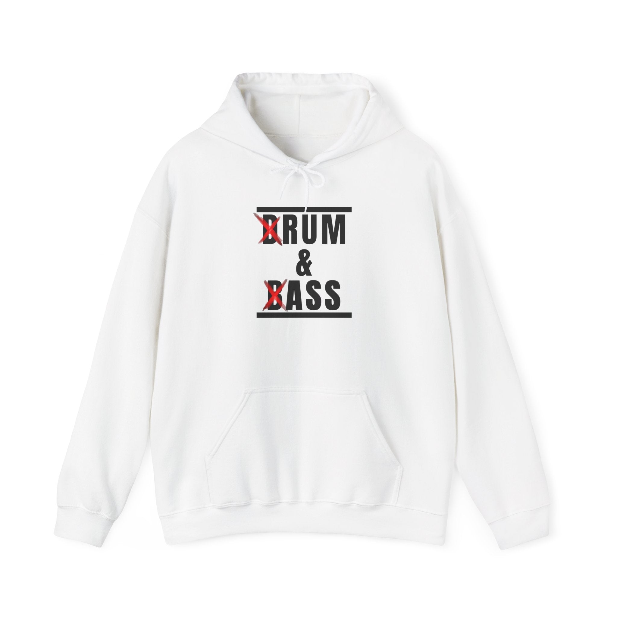 Drum and Bass Hoodie - Funny Drummer Sweatshirt Rum & Ass Music Pullover