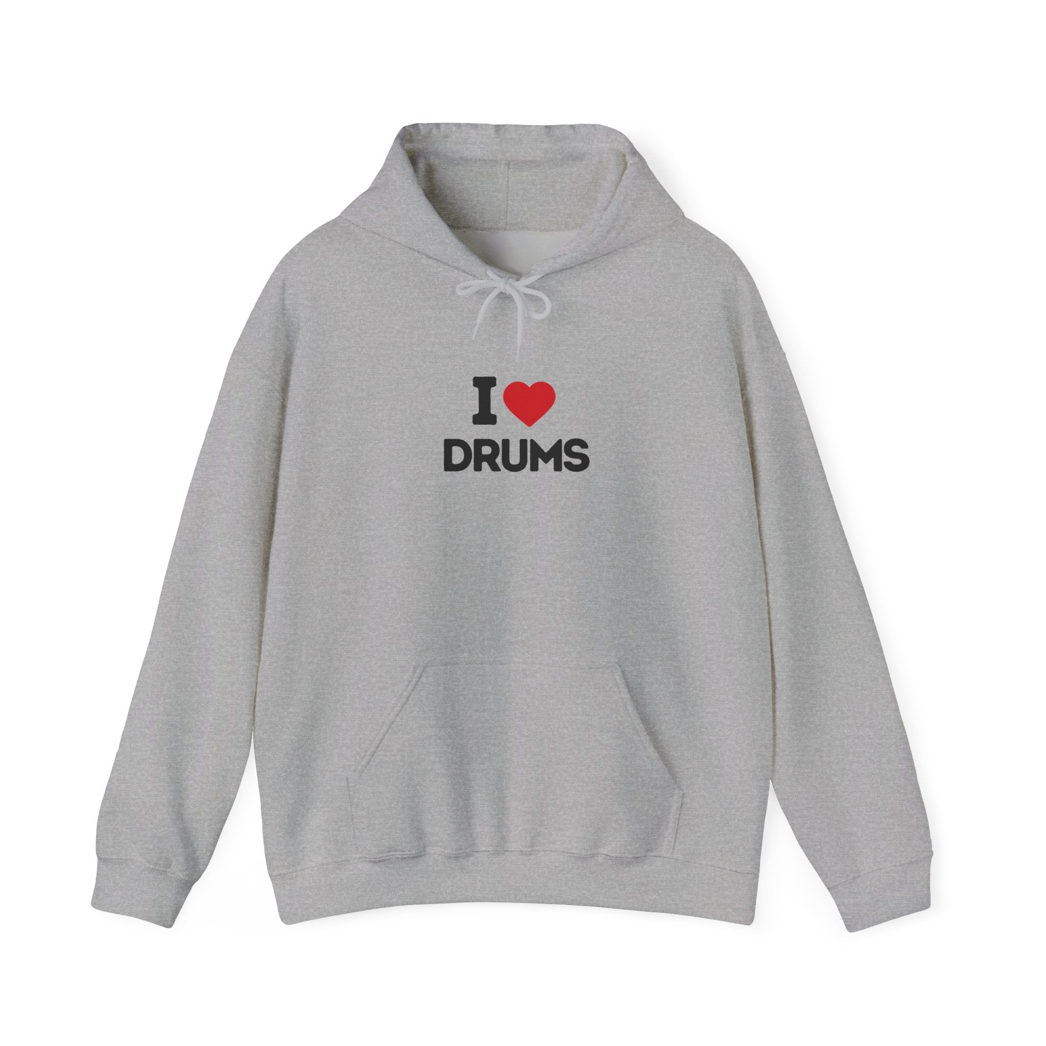 I Heart Drums Hoodie - Funny Drummer Gift Sweatshirt, Drumming Lover Hoodie, Gift for Drummer, Percussion Music Hoodie, Drum Player Gift Idea