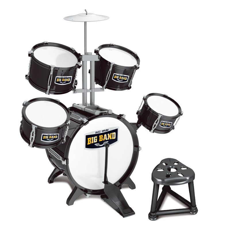 Kids Drum Set – Beginner Percussion Drum Kit with Stool for Early Music Learning