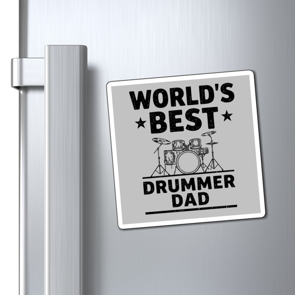 World's Best Drummer Dad Magnet - Drumming Gift for Dad, Drummer Father's Day Magnet, Music Lover Dad Gift, Percussion Gift for Him