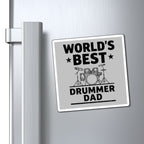 World's Best Drummer Dad Magnet - Drumming Gift for Dad, Drummer Father's Day Magnet, Music Lover Dad Gift, Percussion Gift for Him