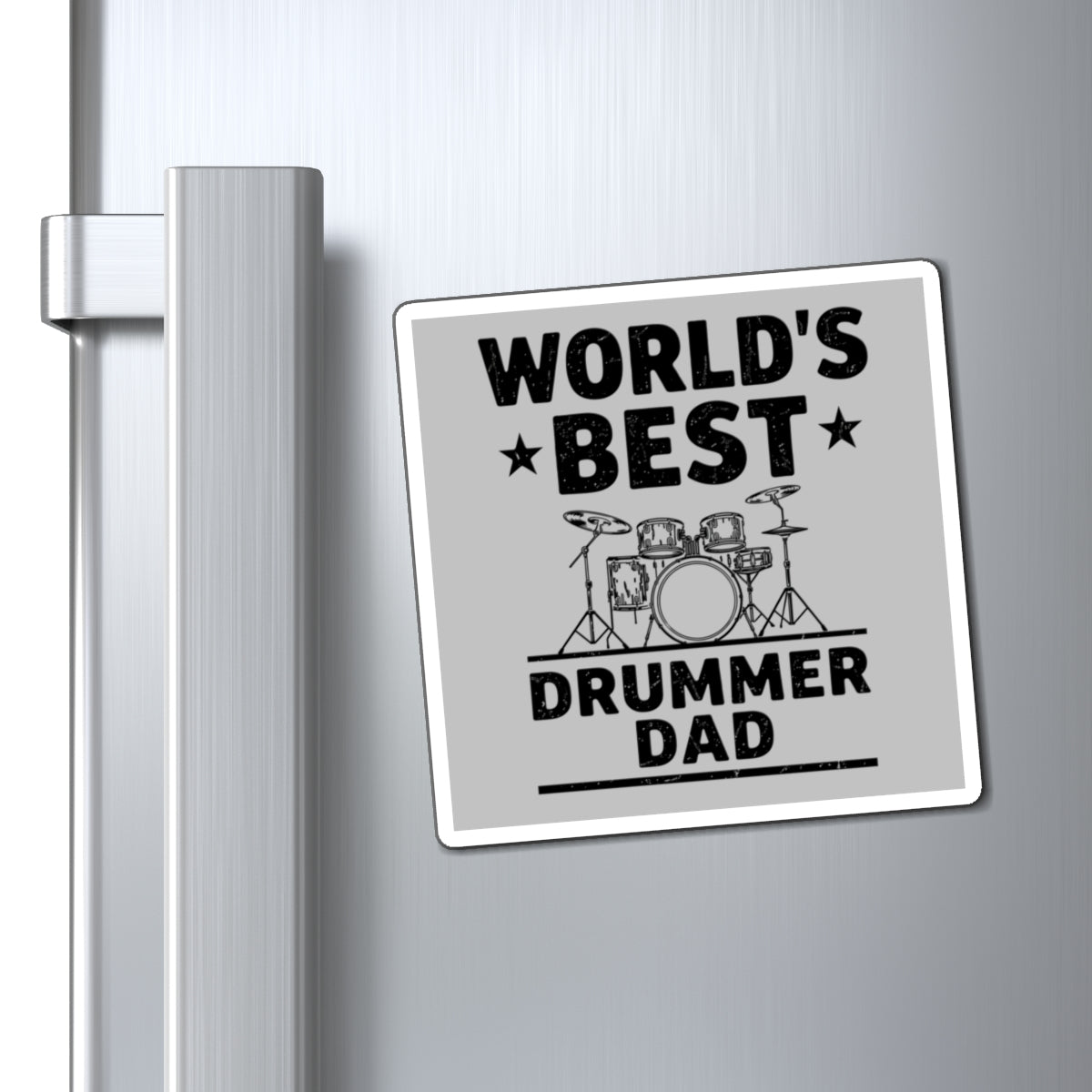 World's Best Drummer Dad Magnet - Drumming Gift for Dad, Drummer Father's Day Magnet, Music Lover Dad Gift, Percussion Gift for Him