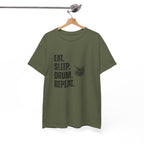Eat Sleep Drum Repeat T-Shirt - Drummer Graphic Tee