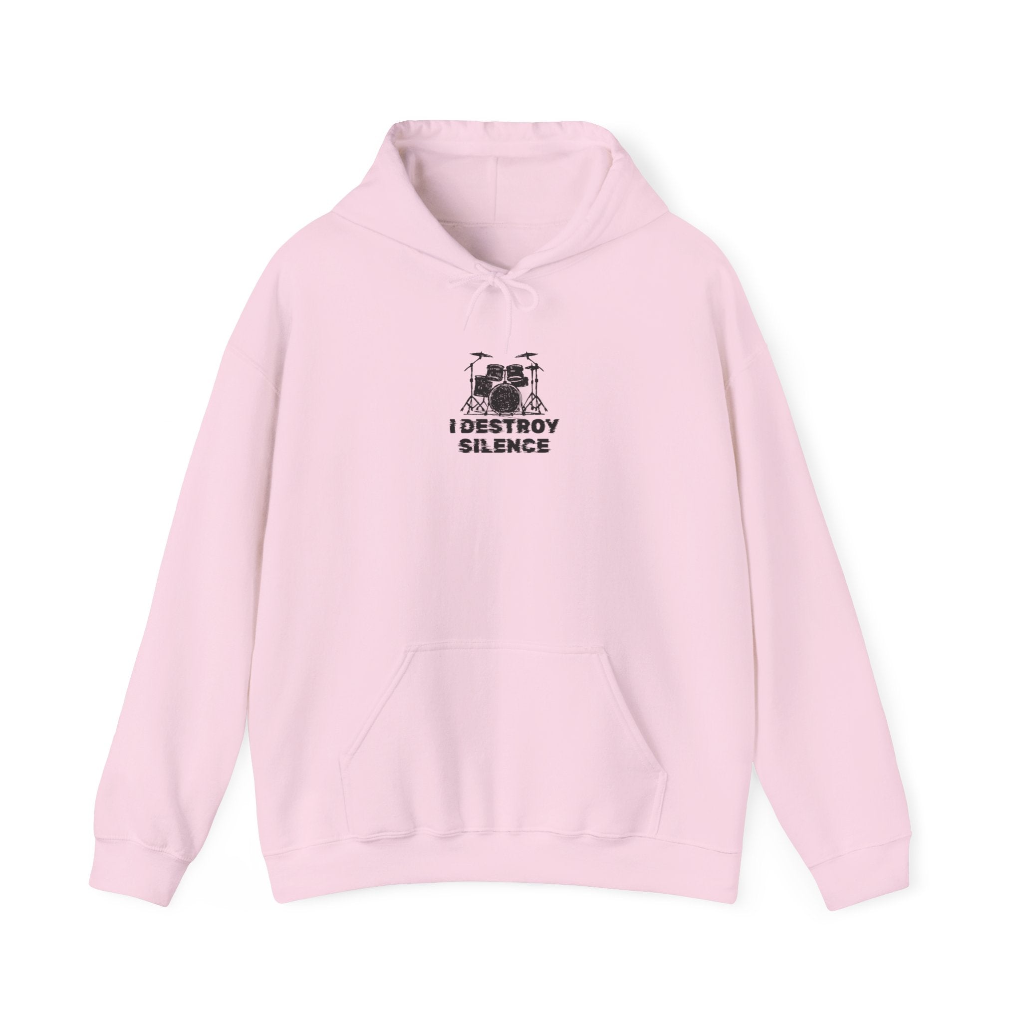 I Destroy Silence Hoodie - Drummer Sweatshirt Drum Kit Music Pullover