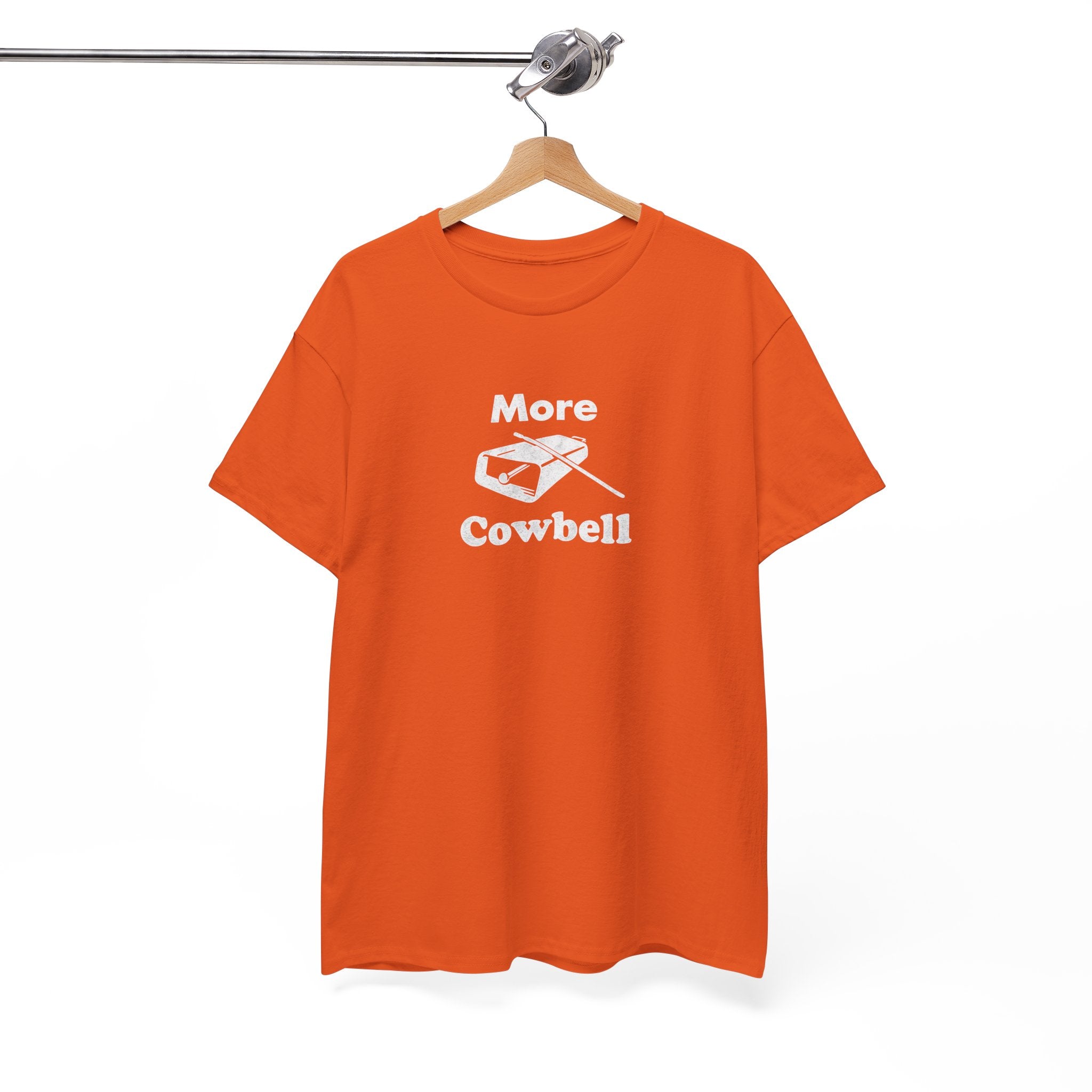 More Cowbell T-Shirt - Funny Drummer Graphic Tee Music Shirt