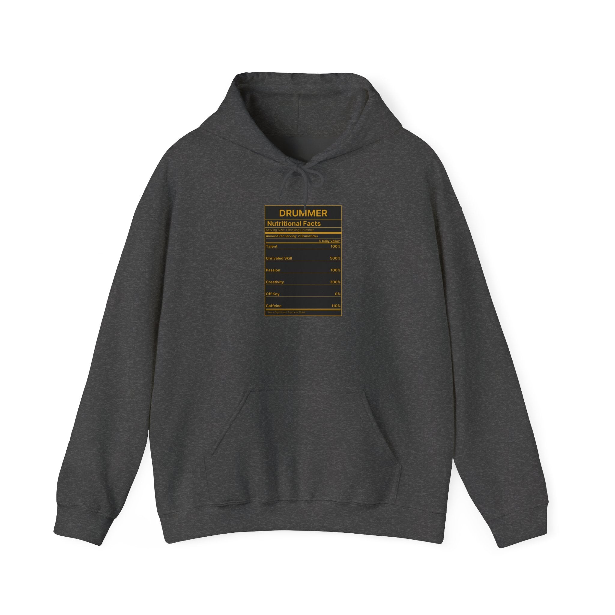 Drummer Nutritional Facts Hoodie – Drummer Gift Sweatshirt