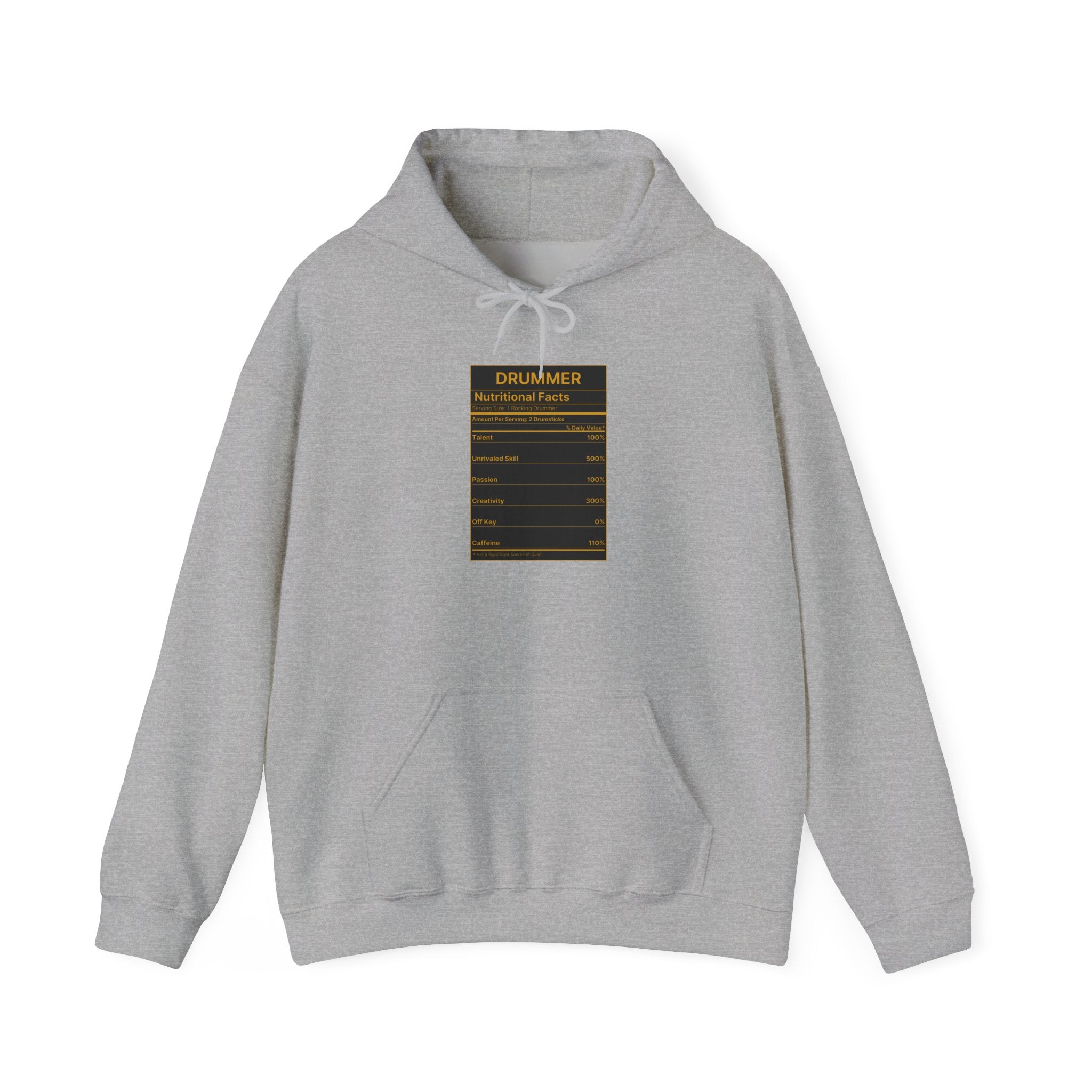 Drummer Nutritional Facts Hoodie – Drummer Gift Sweatshirt