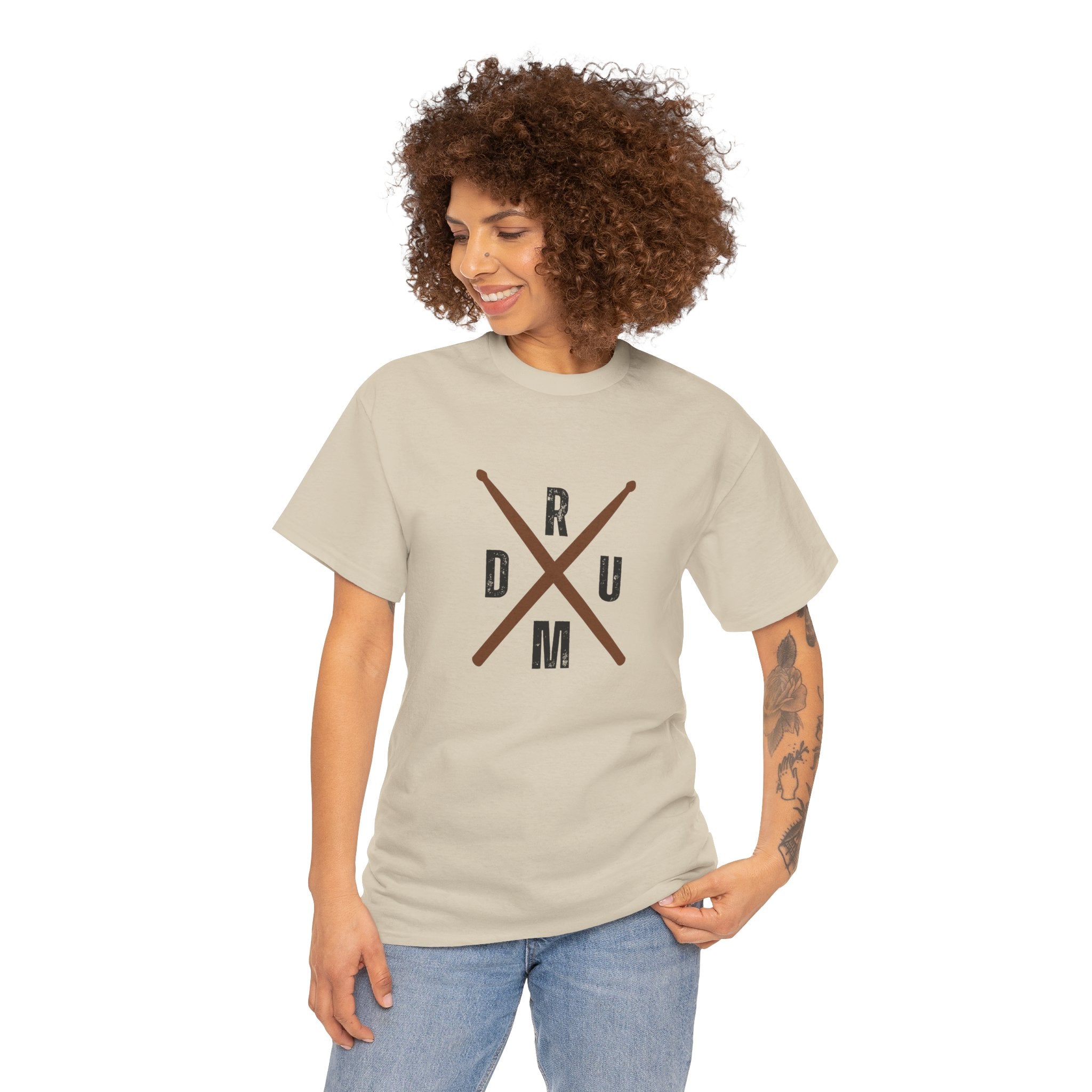 Drumsticks Crossed T-Shirt - Drummer Graphic Tee Drum Musician Shirt