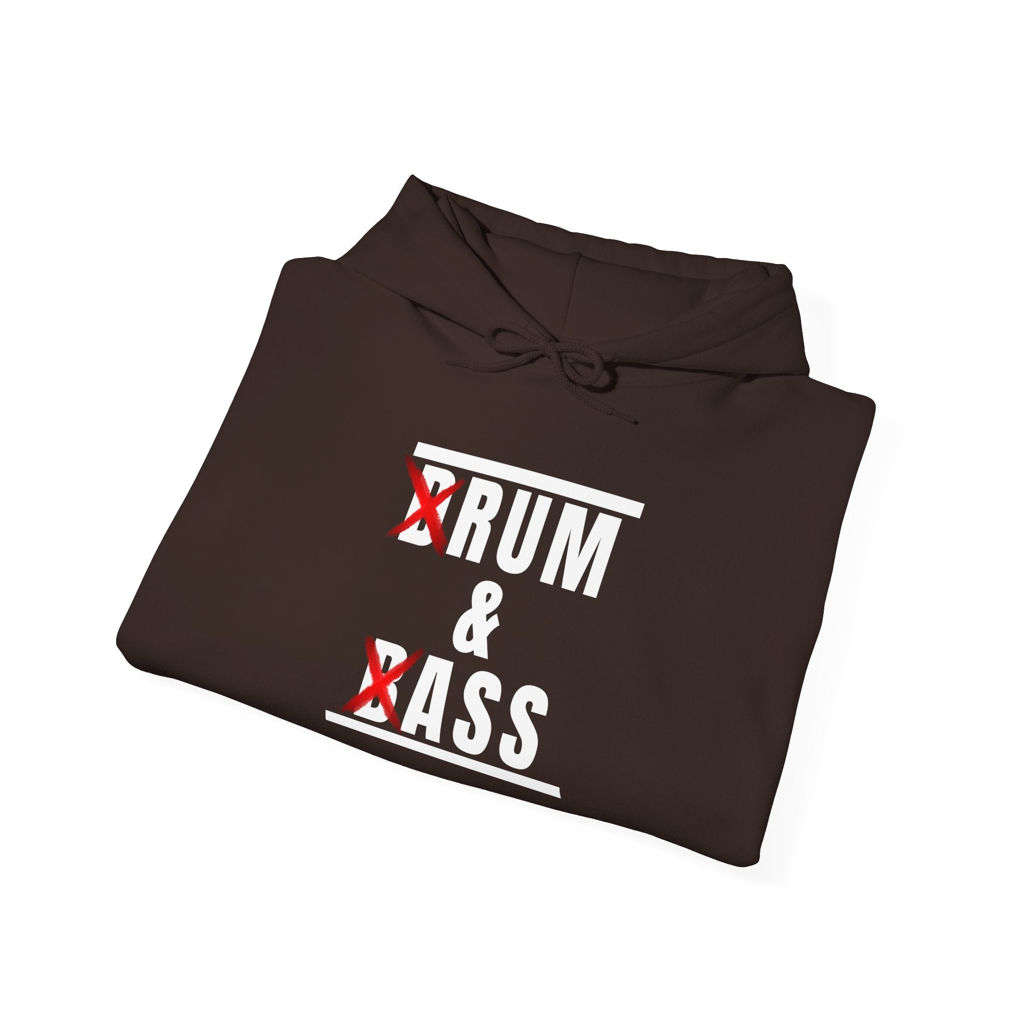 Drum and Bass Hoodie - Funny Drummer Sweatshirt Rum & Ass Music Pullover
