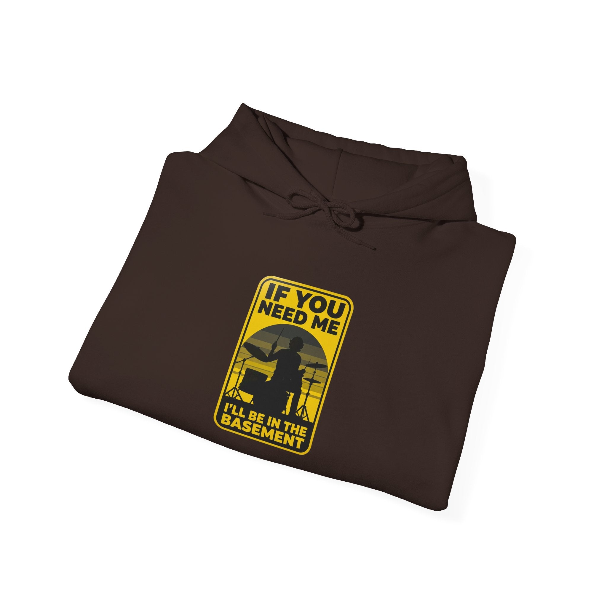 I'll Be In The Basement Drummer Hoodie – Drum Sweatshirt, Drumming Gift