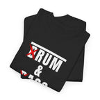 Drum and Bass T-Shirt - Funny Drummer Graphic Tee Rum & Ass Music Shirt
