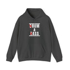 Drum and Bass Hoodie - Funny Drummer Sweatshirt Rum & Ass Music Pullover