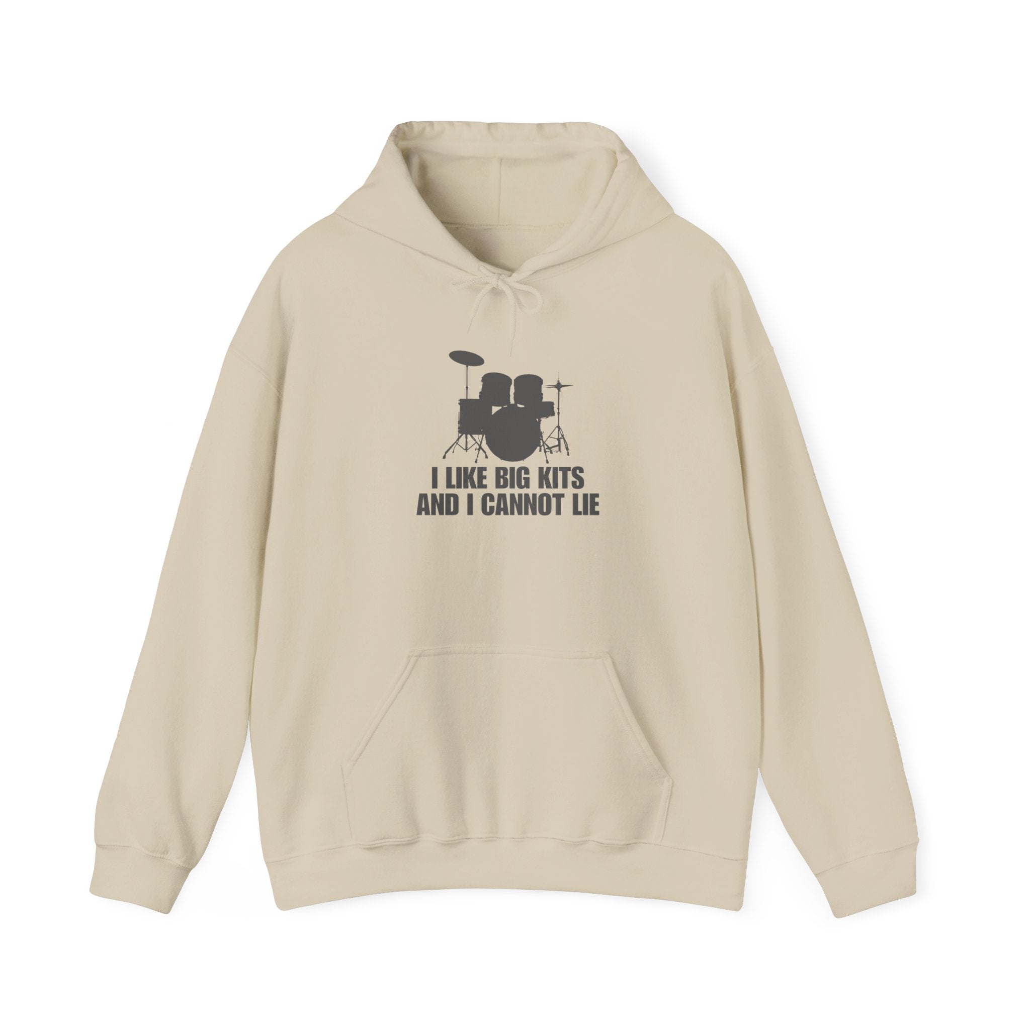 I Like Big Kits and I Cannot Lie Hoodie - Funny Drummer Sweatshirt Music Pullover