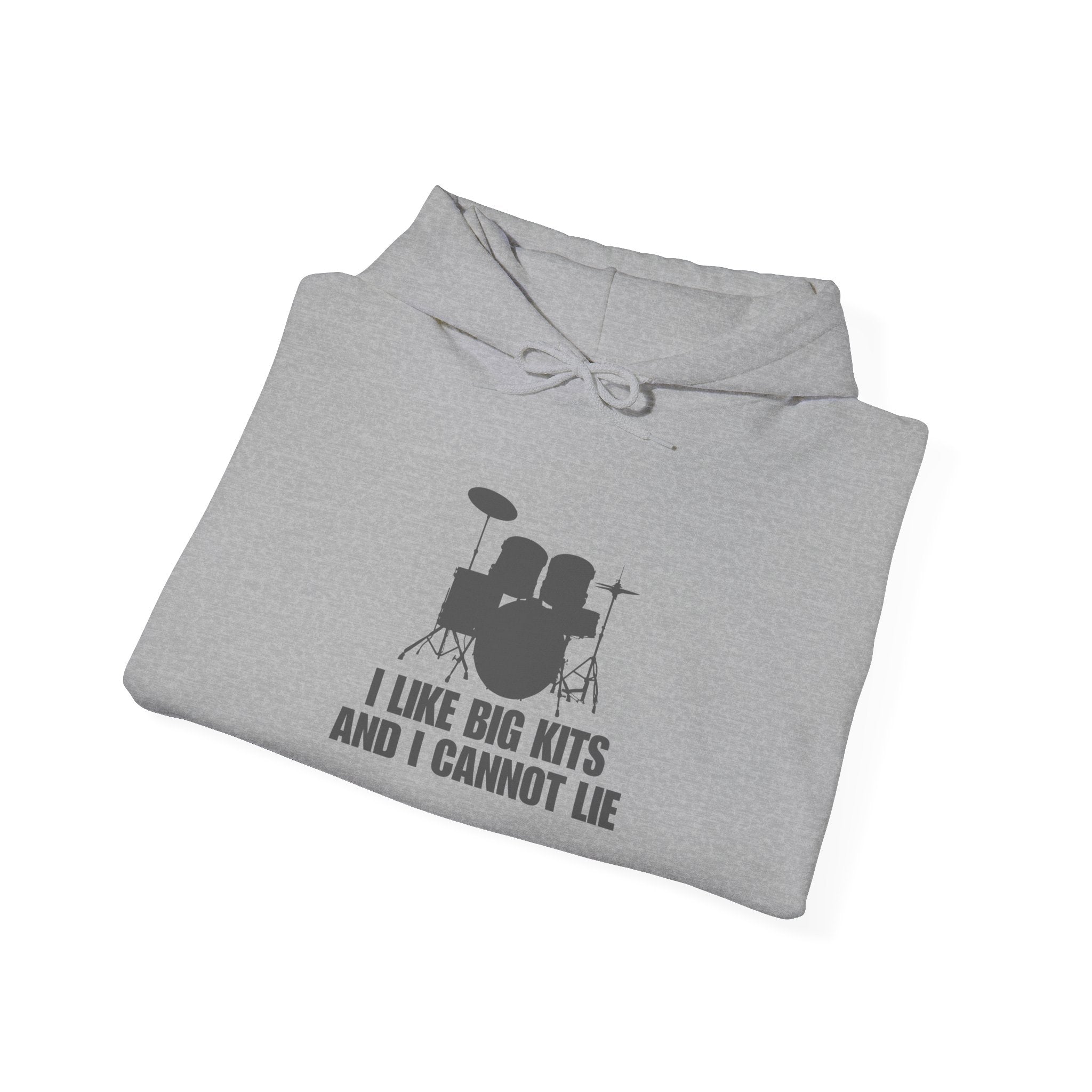 I Like Big Kits and I Cannot Lie Hoodie - Funny Drummer Sweatshirt Music Pullover