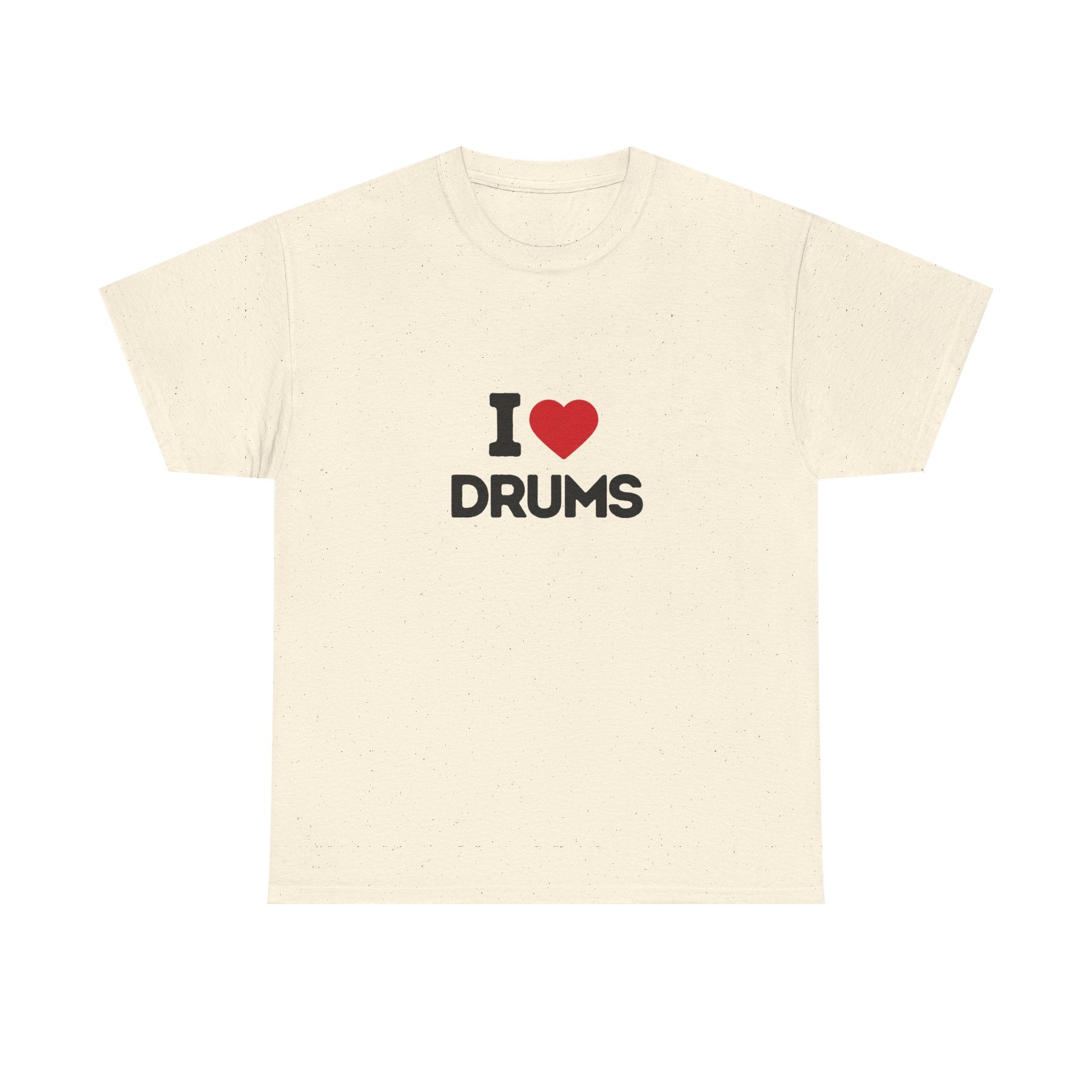 I Heart Drums T-Shirt, Funny Drummer Gift Shirt, Drumming Lover Tee, Gift for Drummer, Percussion Music Shirt, Drum Player Gift Idea