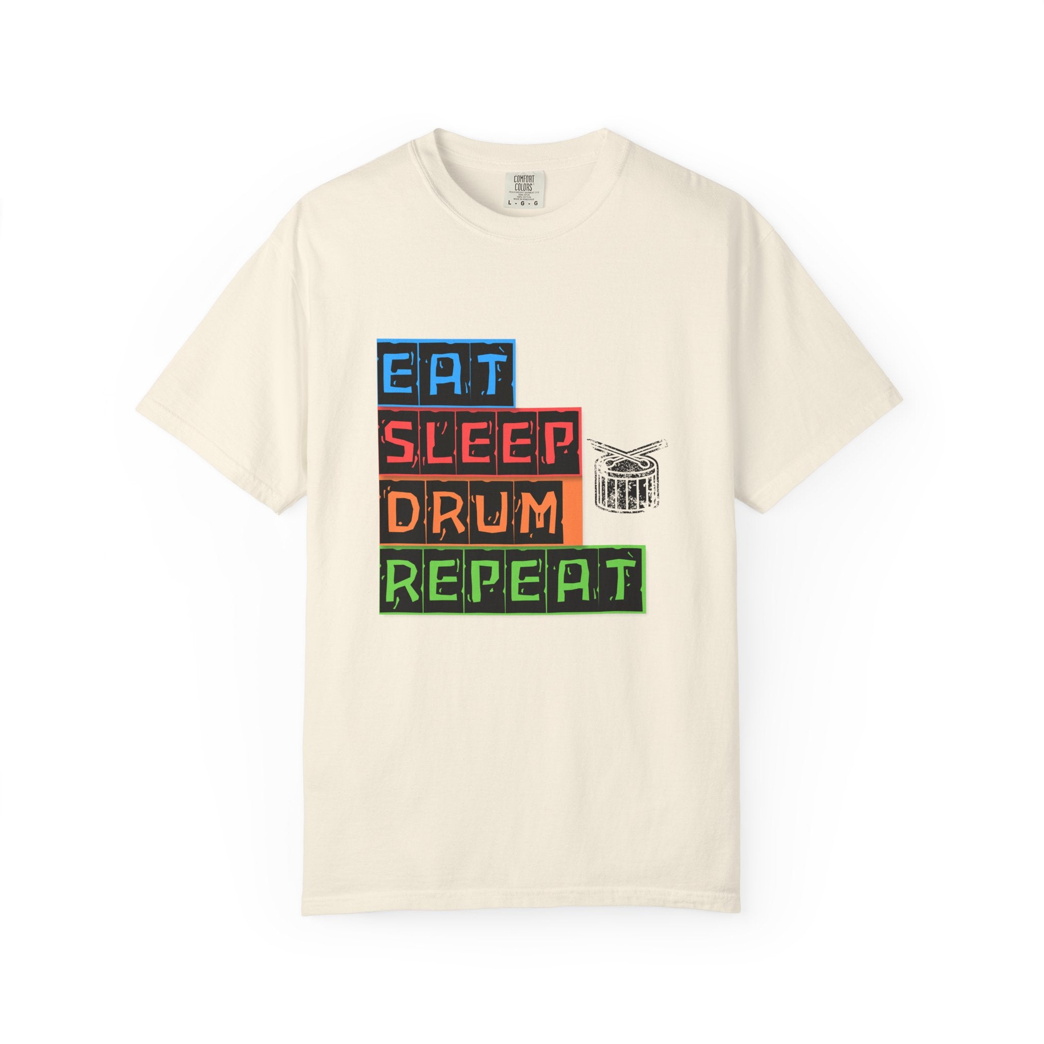 Eat Sleep Drum Repeat T-Shirt - Drummer Graphic Tee