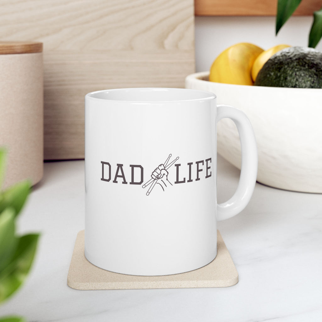 Dad Life Drummer Mug – Drumming Dad Coffee Mug Gift