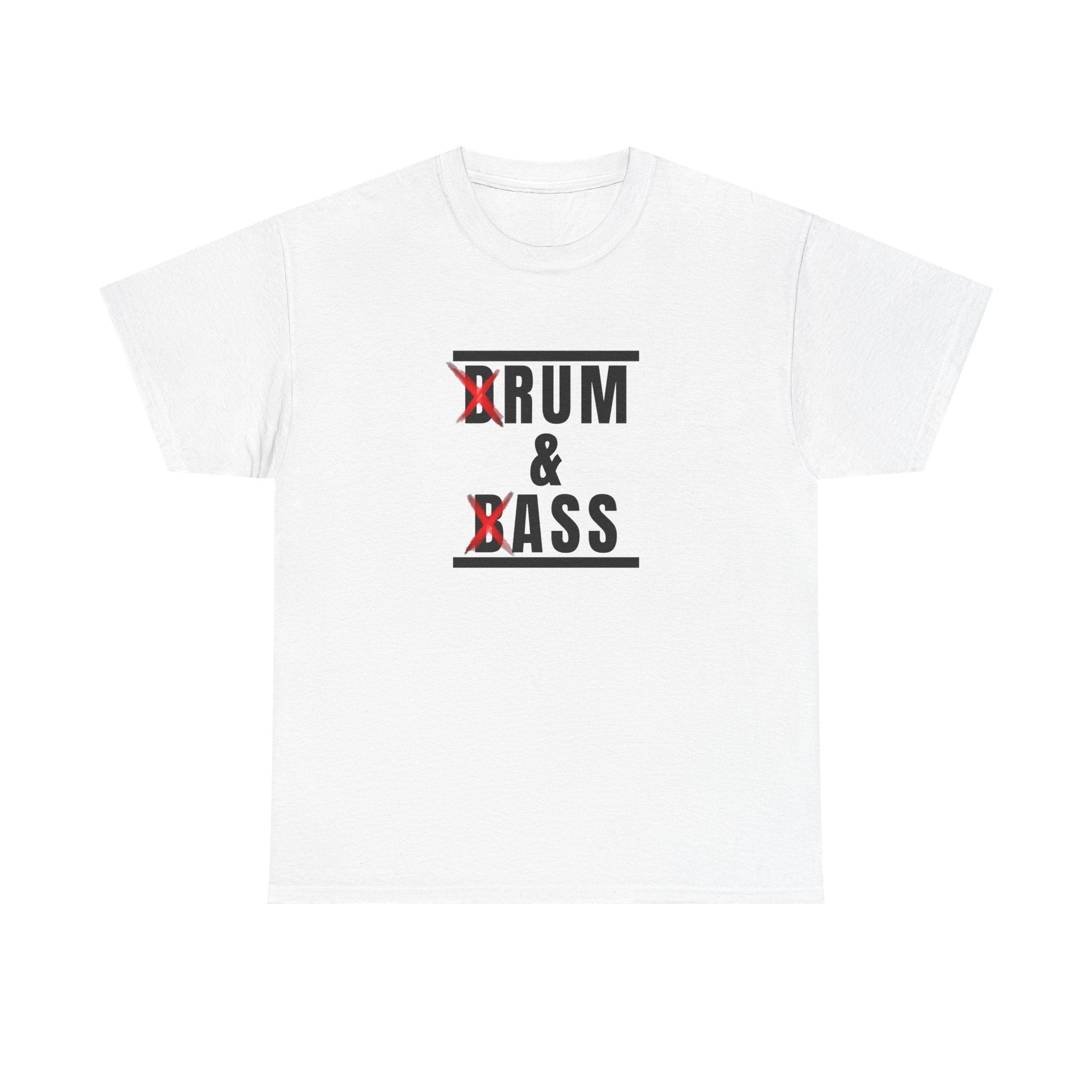 Drum and Bass T-Shirt - Funny Drummer Graphic Tee Rum & Ass Music Shirt