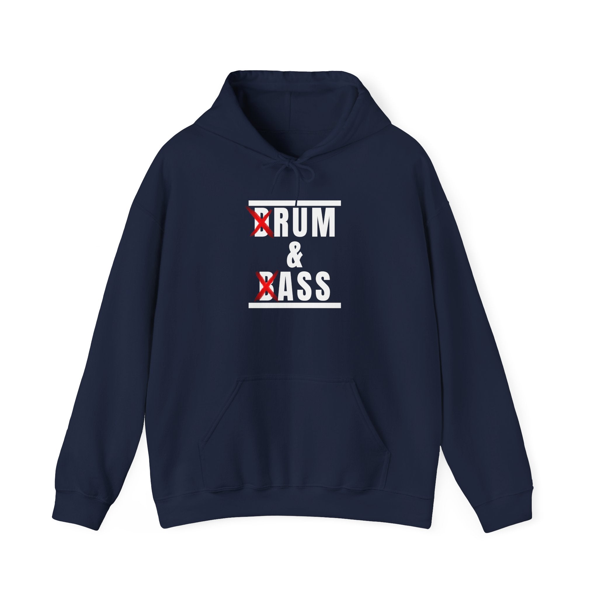 Drum and Bass Hoodie - Funny Drummer Sweatshirt Rum & Ass Music Pullover