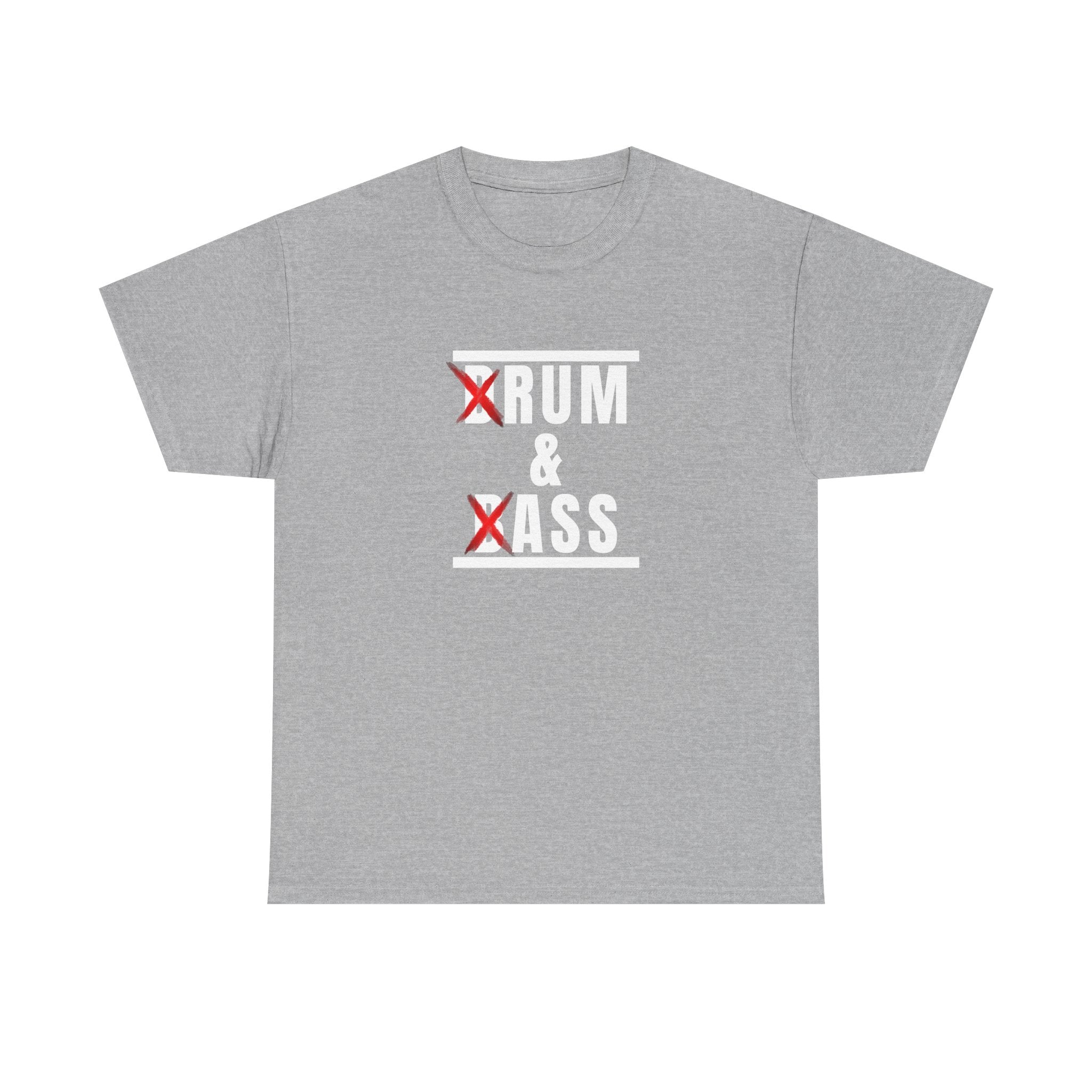 Drum and Bass T-Shirt - Funny Drummer Graphic Tee Rum & Ass Music Shirt
