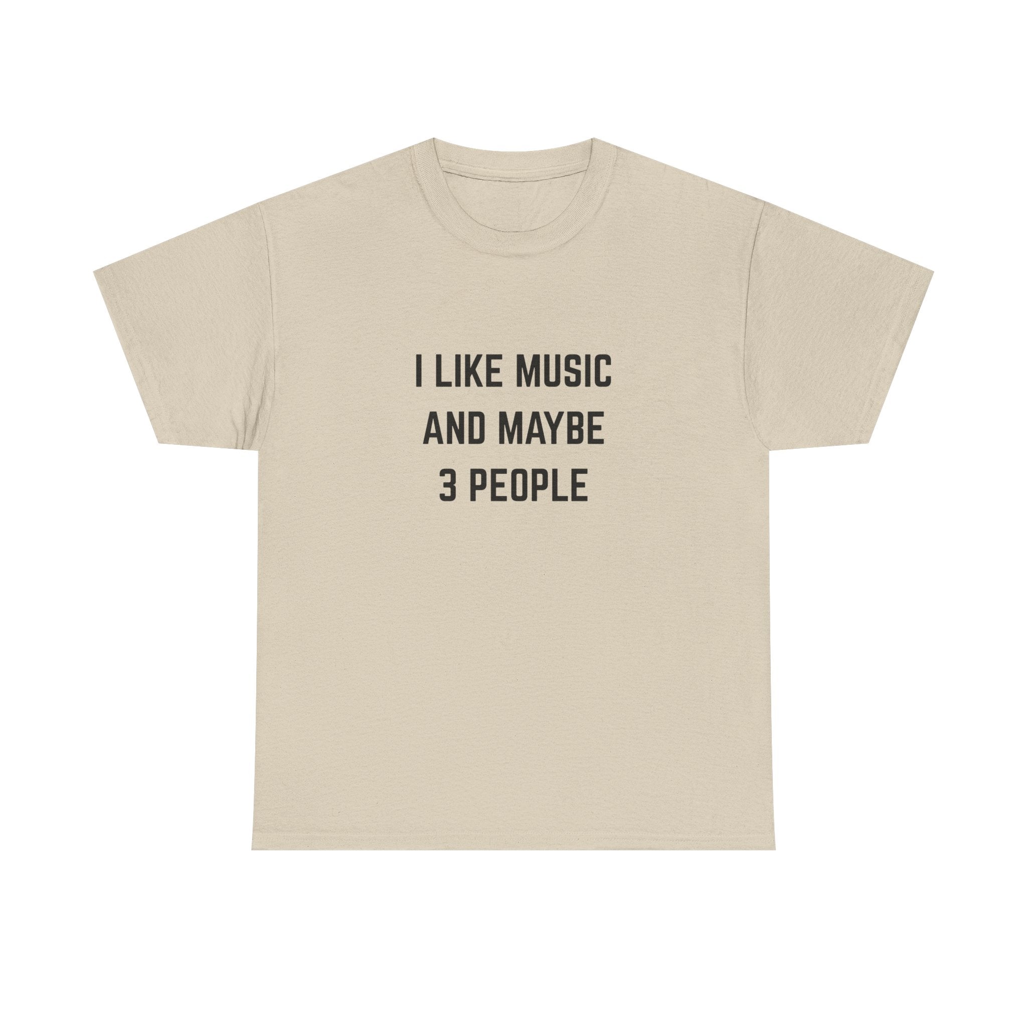 I Like Music And Maybe 3 People T-Shirt - Funny Music Lover Graphic Tee