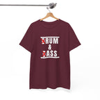 Drum and Bass T-Shirt - Funny Drummer Graphic Tee Rum & Ass Music Shirt