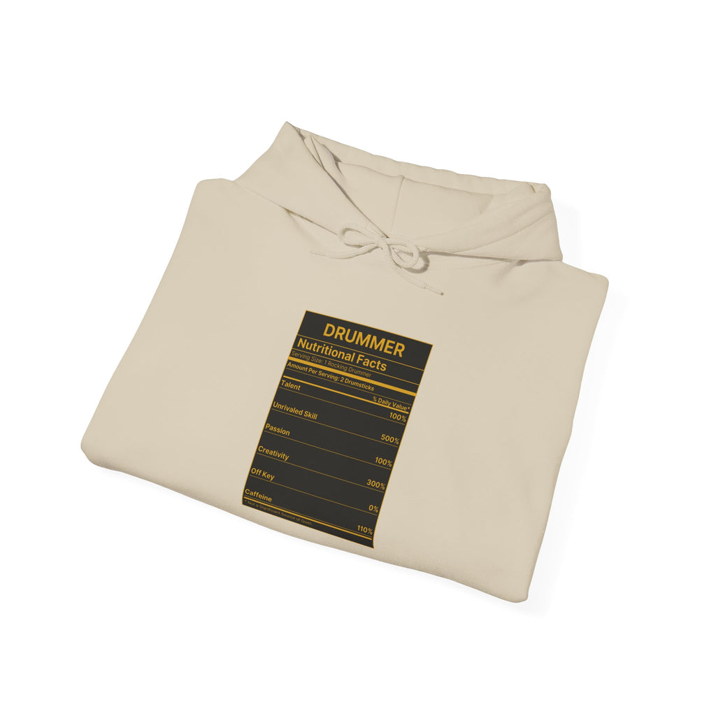 Drummer Nutritional Facts Hoodie – Drummer Gift Sweatshirt