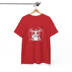Drummer Vitruvian T-shirt - Drum Kit Graphic Tee Musician Shirt