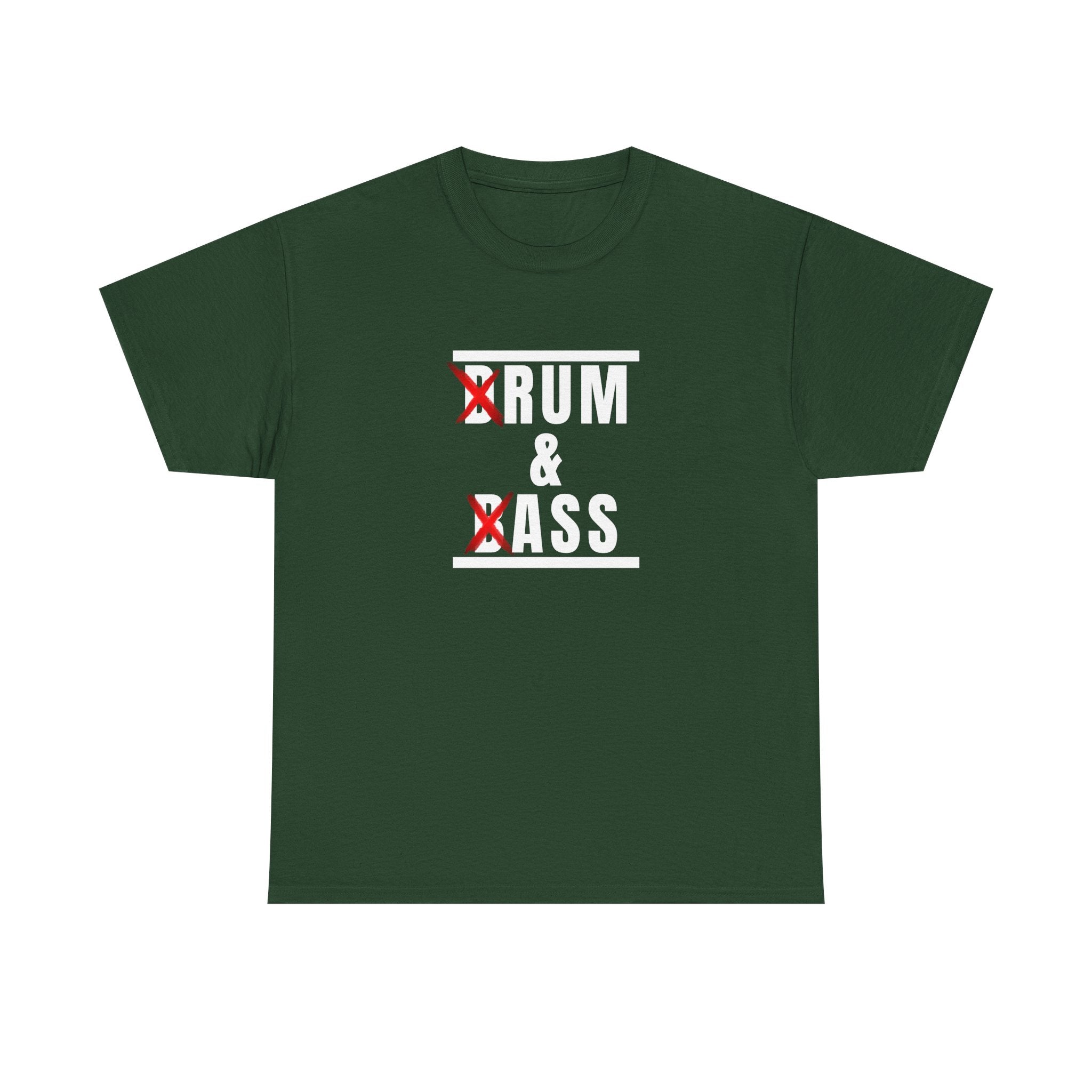 Drum and Bass T-Shirt - Funny Drummer Graphic Tee Rum & Ass Music Shirt
