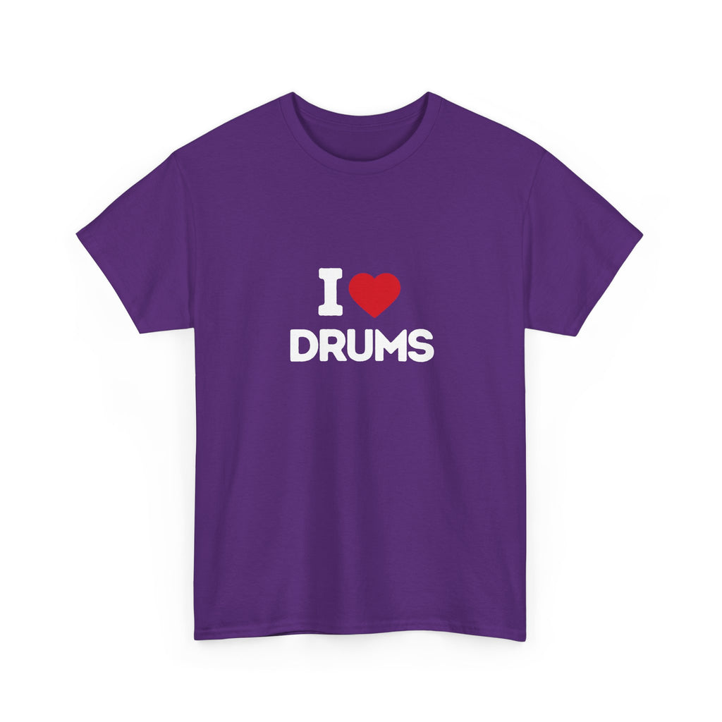 I Heart Drums T-Shirt, Funny Drummer Gift Shirt, Drumming Lover Tee, Gift for Drummer, Percussion Music Shirt, Drum Player Gift Idea