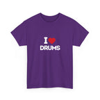 I Heart Drums T-Shirt, Funny Drummer Gift Shirt, Drumming Lover Tee, Gift for Drummer, Percussion Music Shirt, Drum Player Gift Idea