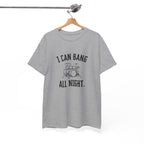 I Can Bang All Night T-Shirt - Vintage Drum Set Graphic Tee for Drummers