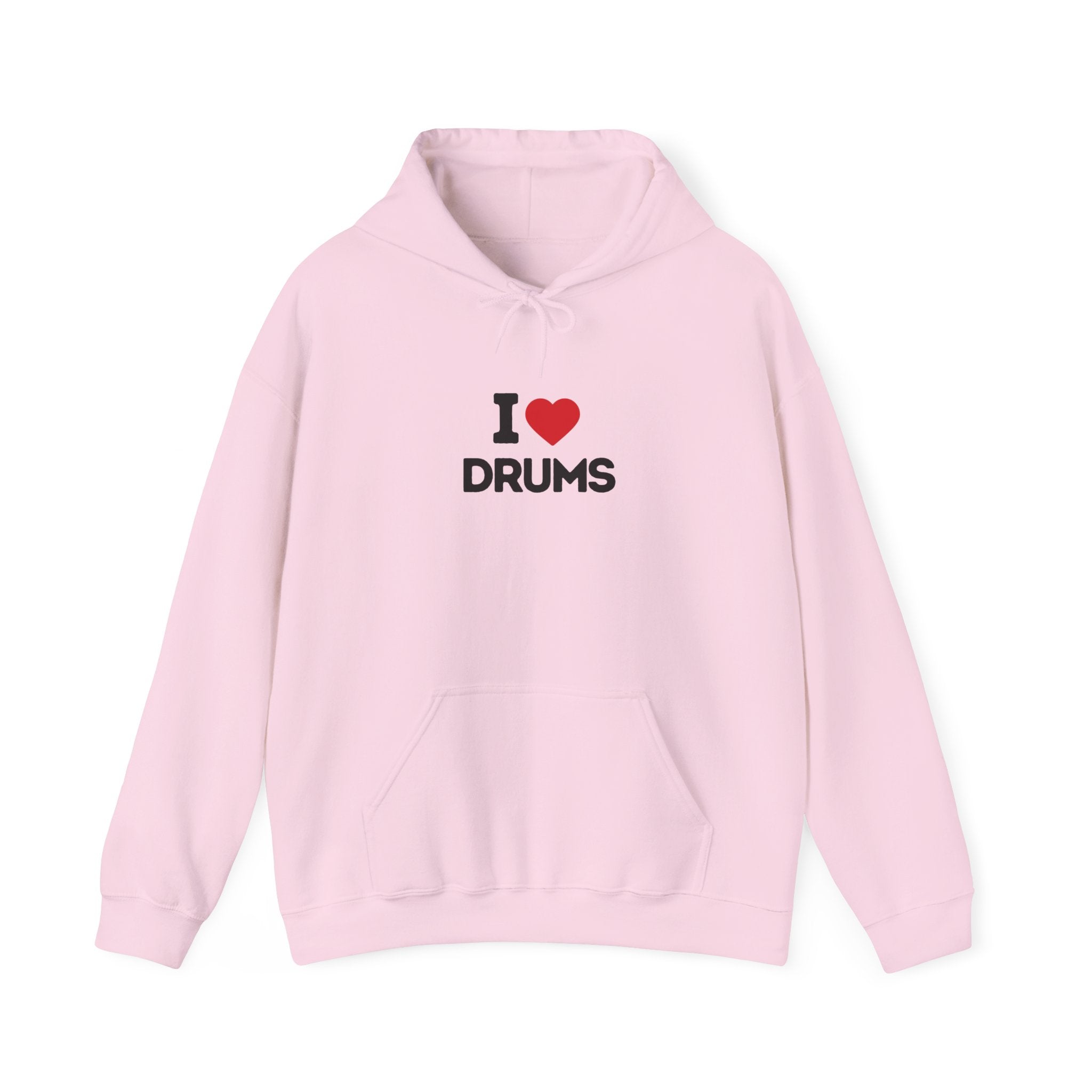 I Heart Drums Hoodie - Funny Drummer Gift Sweatshirt, Drumming Lover Hoodie, Gift for Drummer, Percussion Music Hoodie, Drum Player Gift Idea
