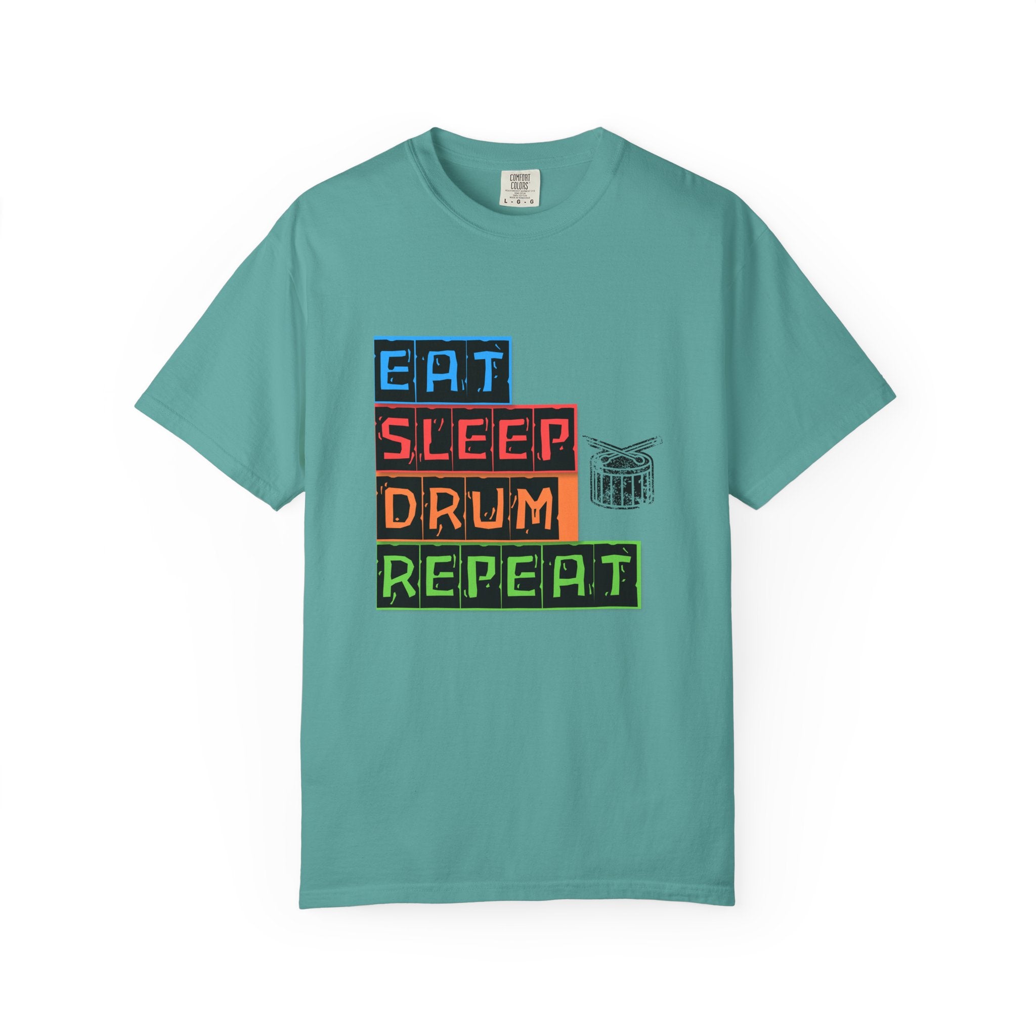 Eat Sleep Drum Repeat T-Shirt - Drummer Graphic Tee