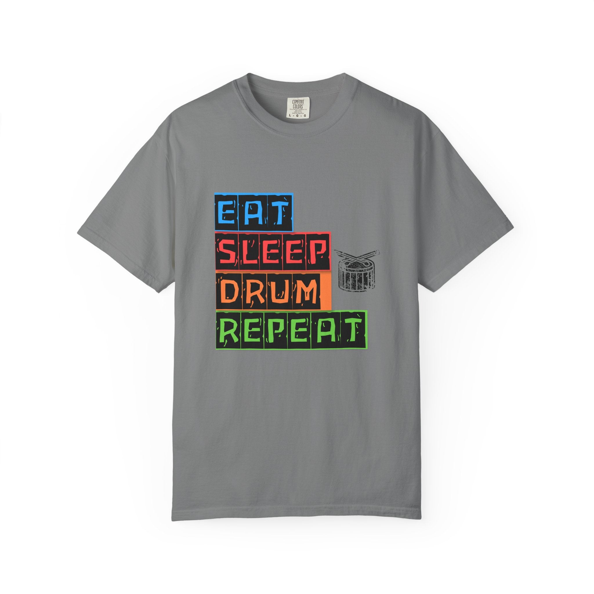 Eat Sleep Drum Repeat T-Shirt - Drummer Graphic Tee