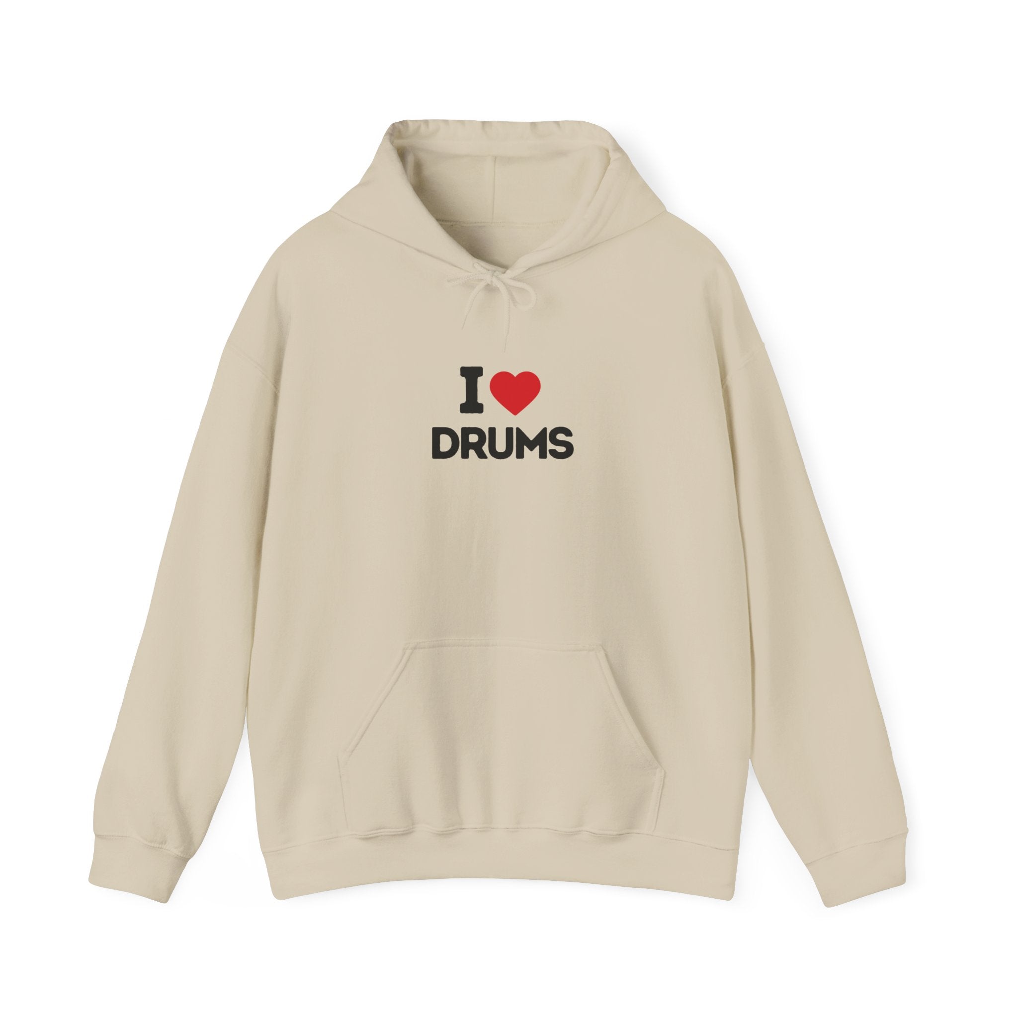I Heart Drums Hoodie - Funny Drummer Gift Sweatshirt, Drumming Lover Hoodie, Gift for Drummer, Percussion Music Hoodie, Drum Player Gift Idea