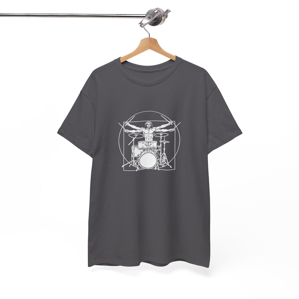 Drummer Vitruvian T-shirt - Drum Kit Graphic Tee Musician Shirt