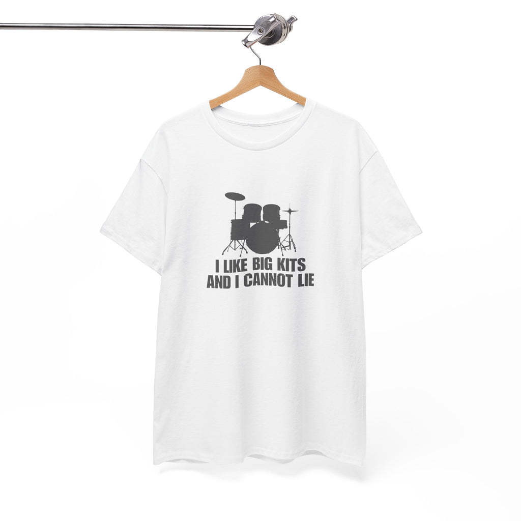 I Like Big Kits and I Cannot Lie T-Shirt - Funny Drummer Graphic Tee Music Shirt