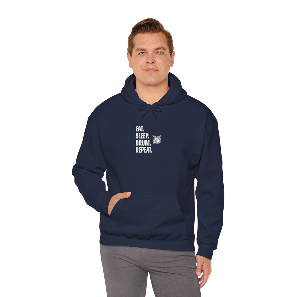 Eat Sleep Drum Repeat Hoodie - Drummer Sweatshirt